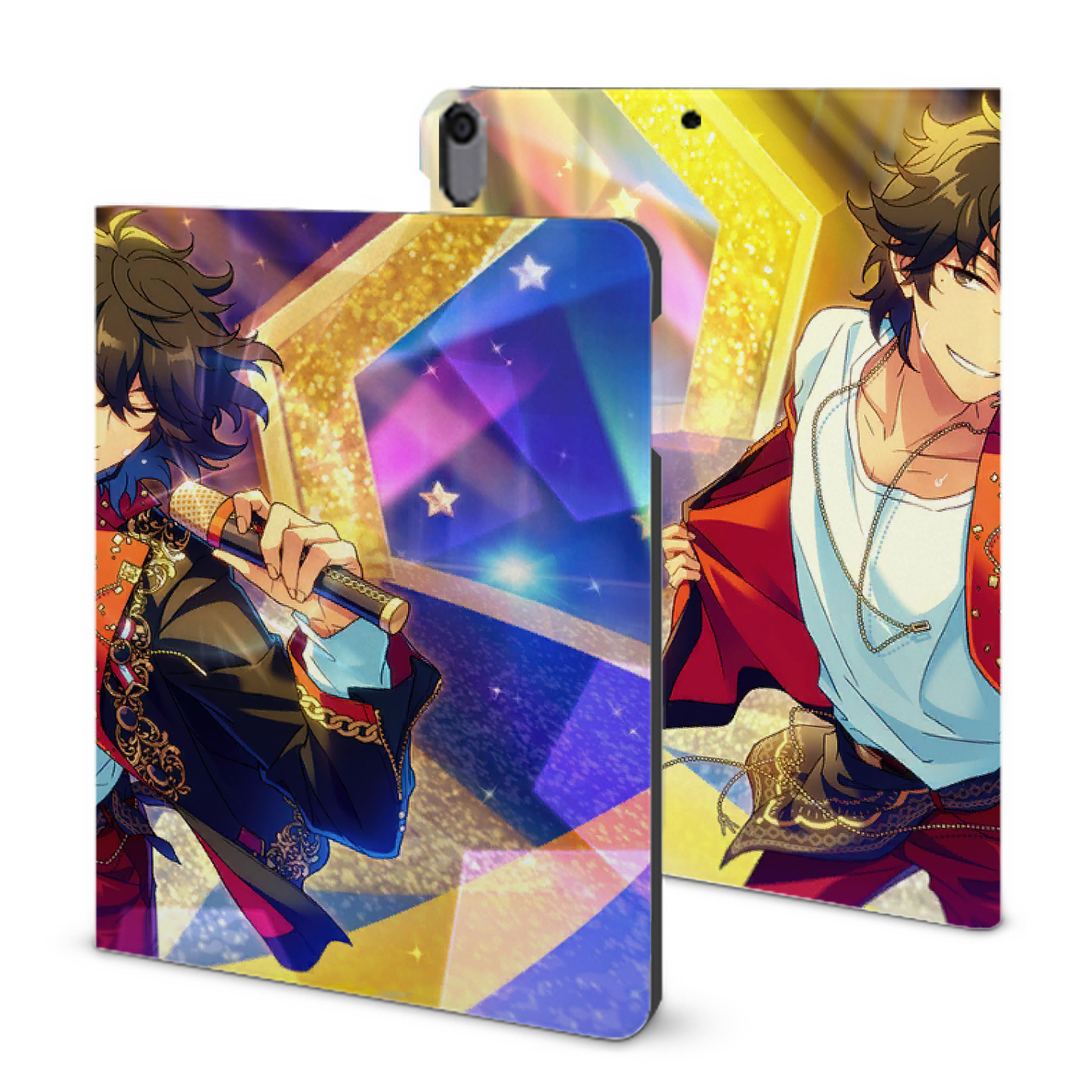 （画像用） あんさんぶるスターズ! Ensemble Stars IPad ケース ブック型 PUレザー TPU 耐衝撃 軽量 薄型 ペン収納なし 全面保護 IPad 各モデル対応